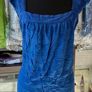 Style & Co. Women's Waffle Knit Tank Top Blue Size Large NWT